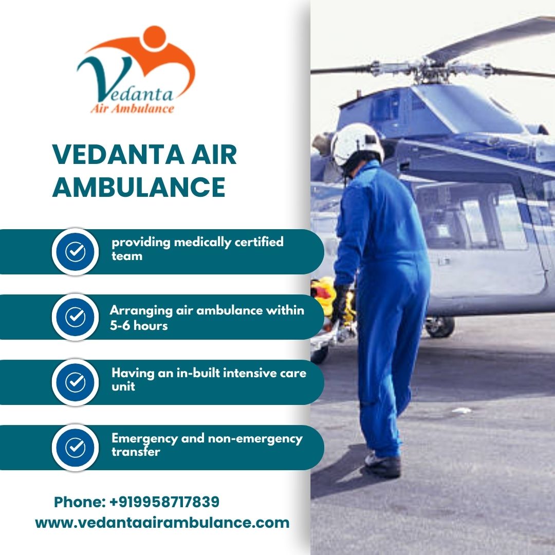 Book Urgent Patient Transfer through Vedanta Air Ambulance Service in Kolkata