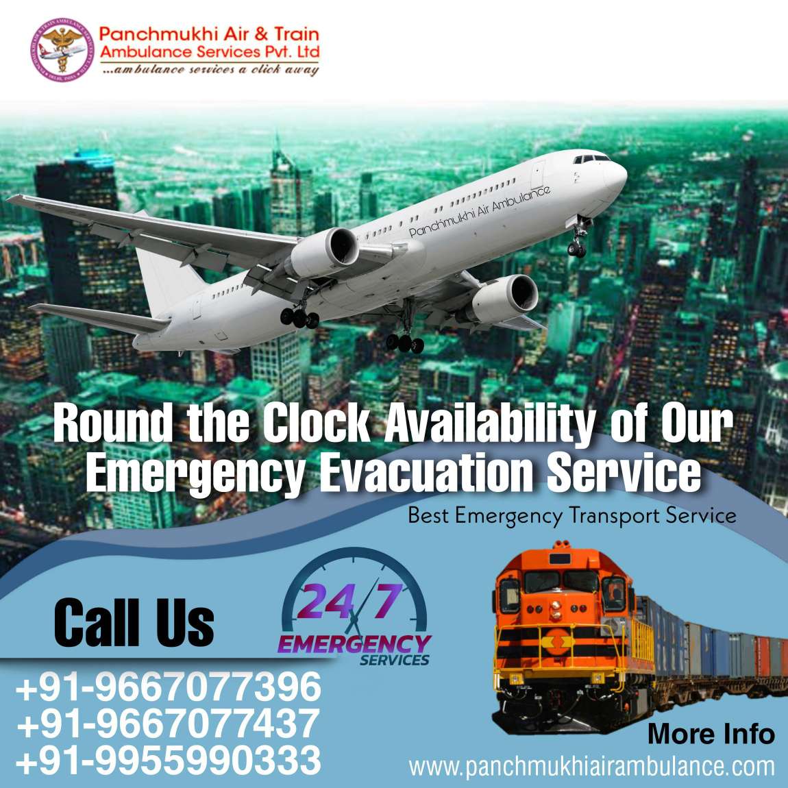 Pick Hi-tech Panchmukhi Air Ambulance Services in Bangalore with Advanced Healthcare Facilities