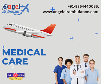 Select Angel Air Ambulance Service in Jamshedpur With A Complete ICU Facility