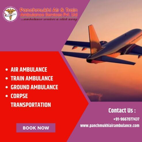 Utilize Panchmukhi Air and Train Ambulance in Patna with Unique Medical Amenities