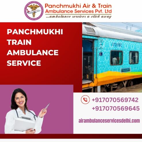 Hire Panchmukhi Train Ambulance Service in Ranchi with Ultra-Modern Medical Equipment