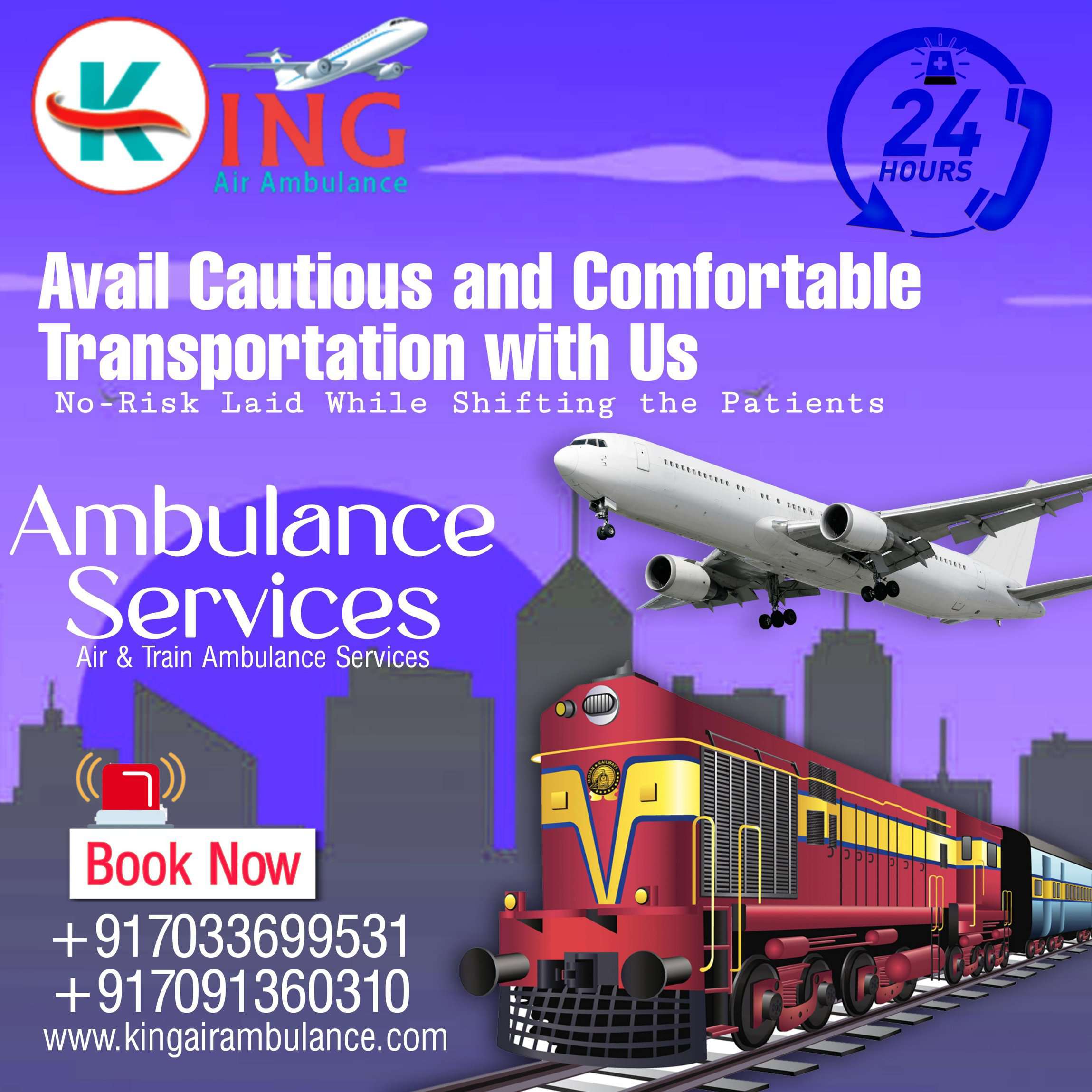 Avail of King Train Ambulance Service in Kolkata with Superb ICU Setup