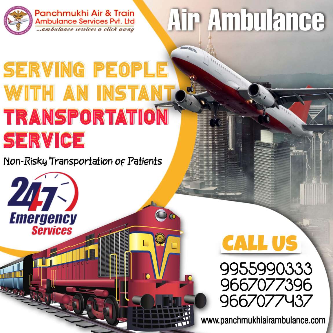 Take Panchmukhi Air Ambulance Services in Patna with Commendable Medical Care