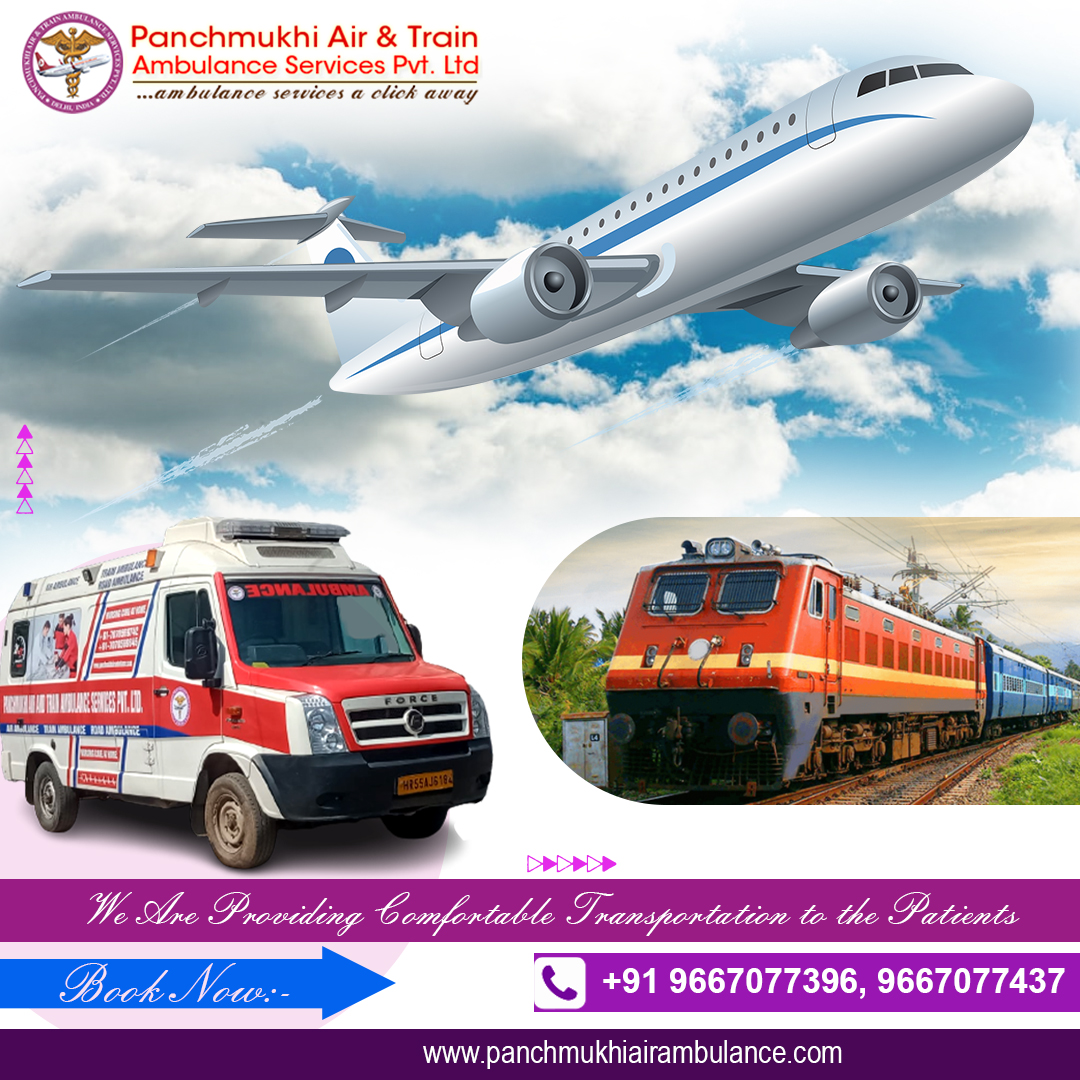 Select Panchmukhi Train Ambulance Services l for an Authentic ICU Setup in Bhopal