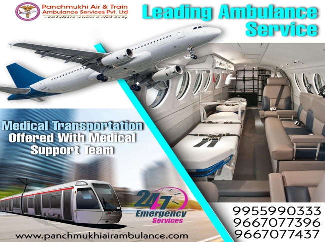 Hire Top-grade Panchmukhi Air Ambulance Services in Siliguri with ICU Support