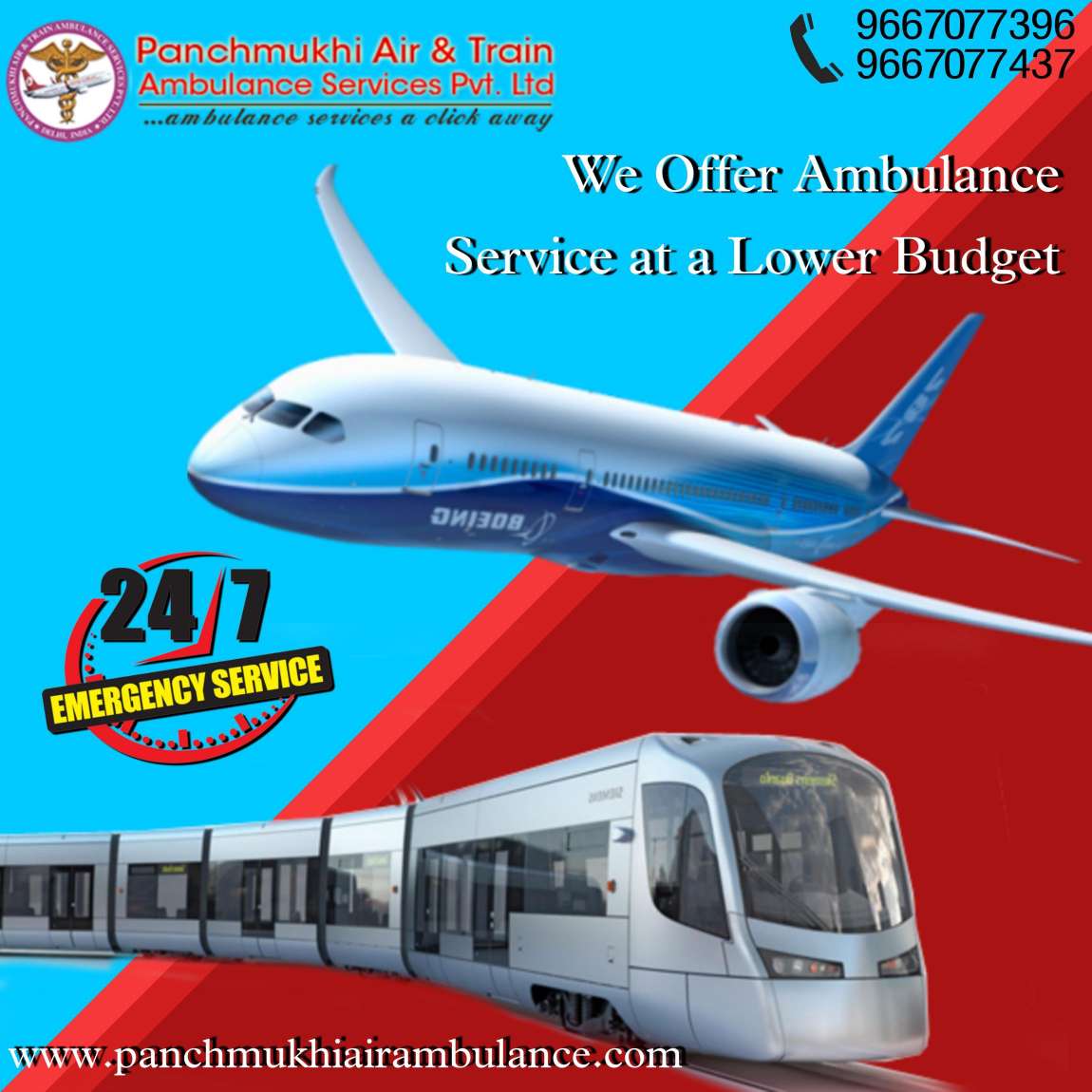 Avail of Panchmukhi Air Ambulance Services in Siliguri for Top-class ICU Support