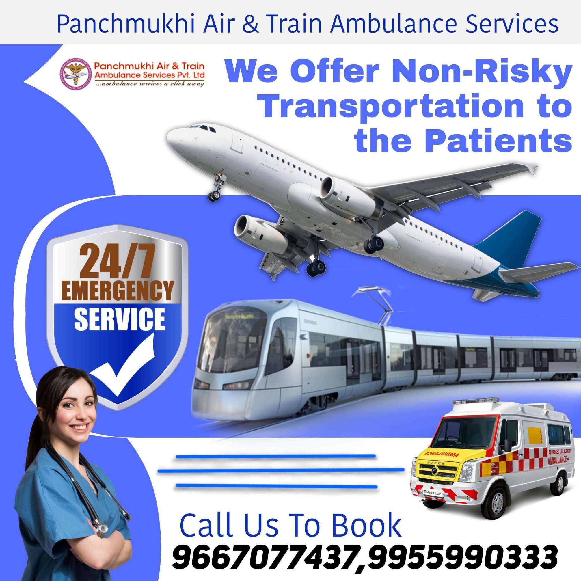Get Trusted Panchmukhi Air Ambulance Services in Bhopal with Medical Transportation