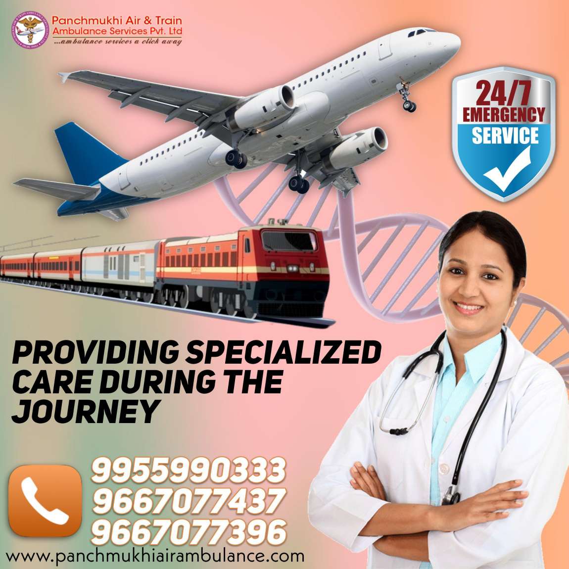 Choose Panchmukhi Air Ambulance Services in Guwahati for Necessary Medical Care
