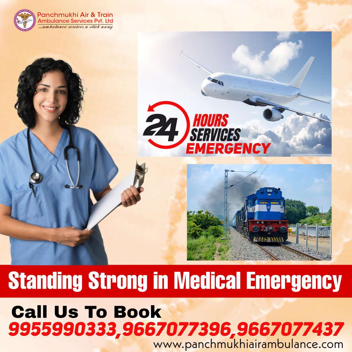 Utilize Panchmukhi Air Ambulance Services in Siliguri with Advanced Medical System