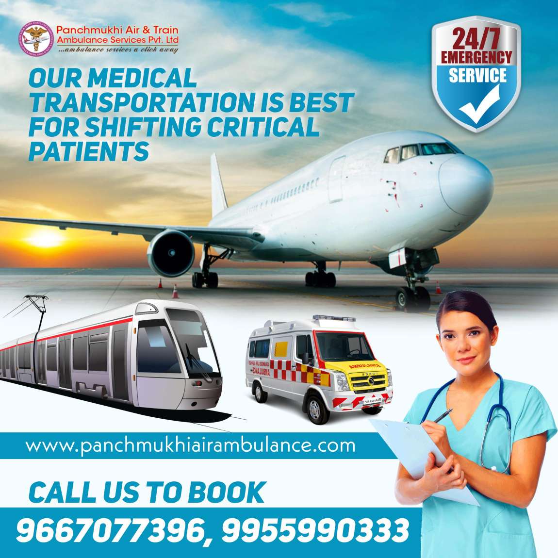 Hire Panchmukhi Air Ambulance Services in Chennai with Advanced Medical Assistance