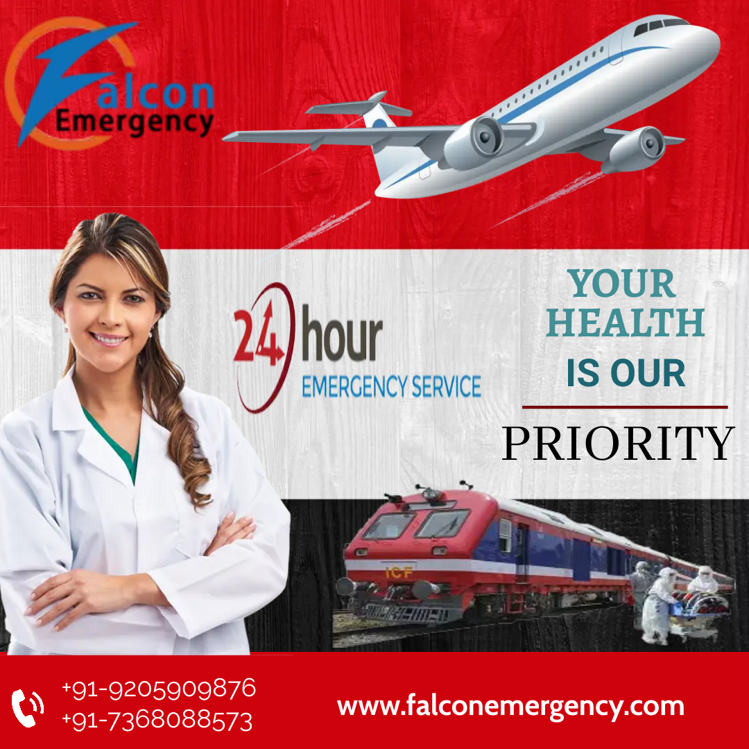 Avail of Maintain and Care Patient Transfer by Falcon Emergency Train Ambulance Services in Siliguri