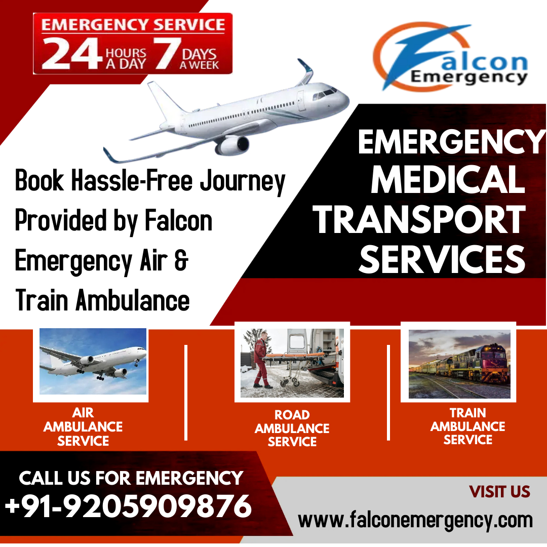 Take Falcon Emergency Train Ambulance Service in Patna for Top-Level ICU Setup