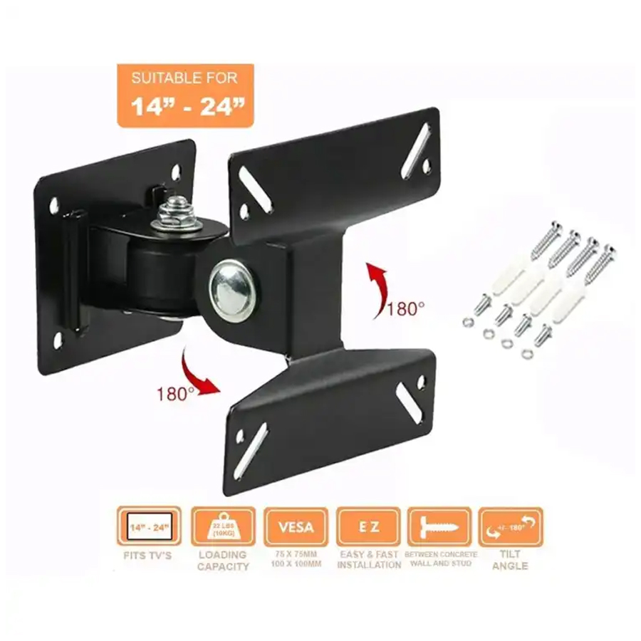 TV Wall Mount Bracket 14-24 Inch LED LCD Adjustable Stand Monitor / TV Bracket